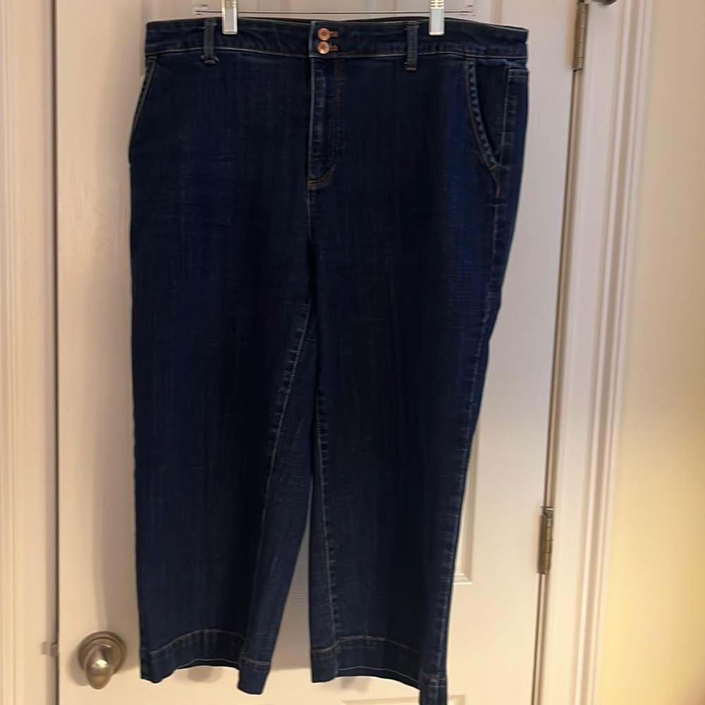 Talbots wide leg cropped Jean